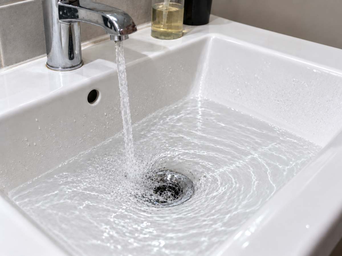 After — Clogged drain